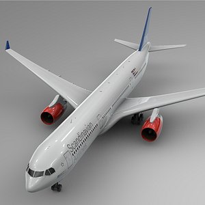 3D airbus a330-300 scandinavian airlines