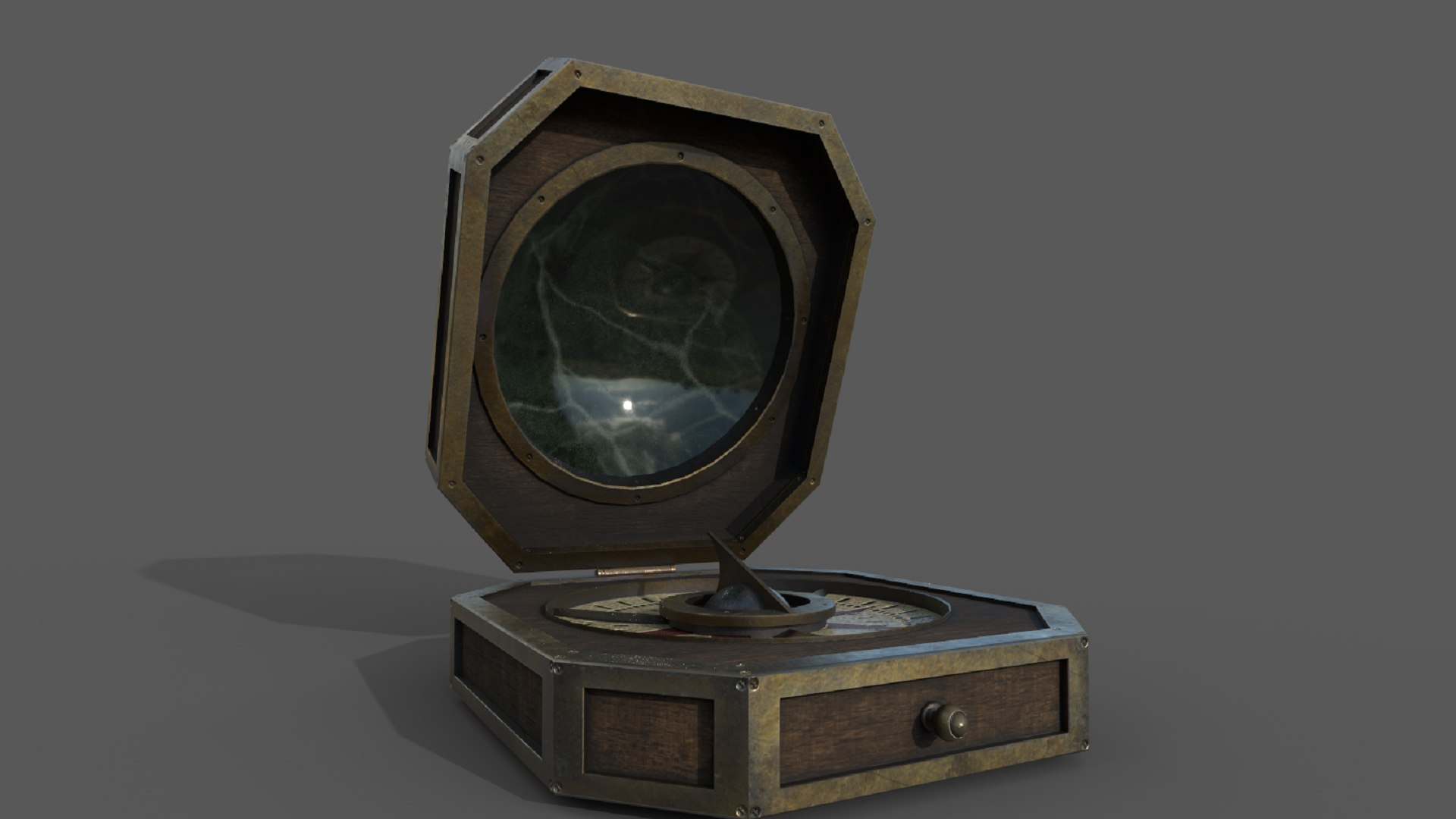3D Vintage Compass PBR Low-poly Model - TurboSquid 1824117