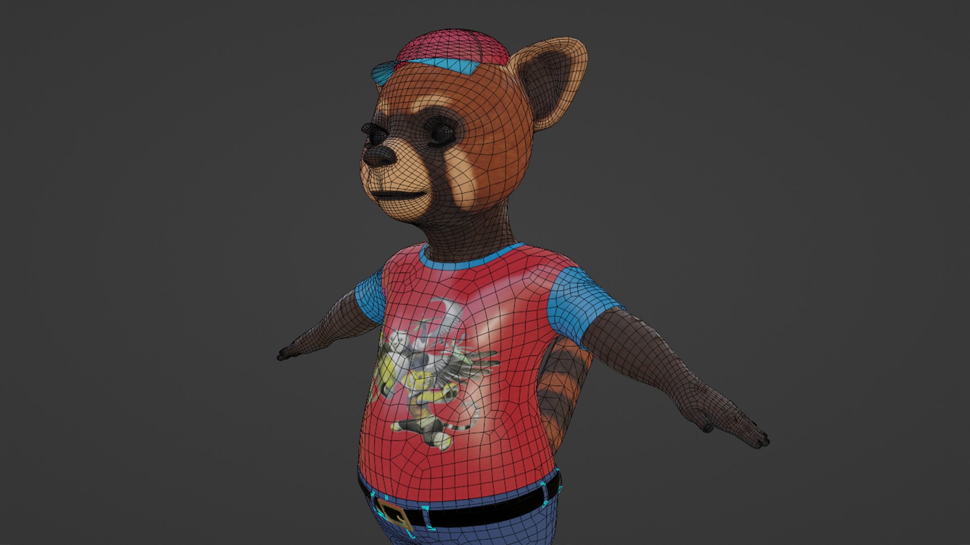 3D Model Cartoon Rigged Talking Red Panda Character 3D Model ...