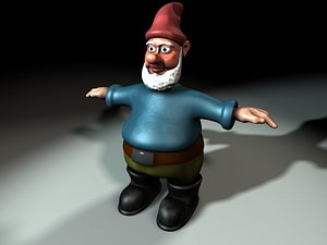 3d garden gnome character model