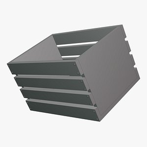 3D Wooden Fruit Crate - Geometry Only No Textures No Materials