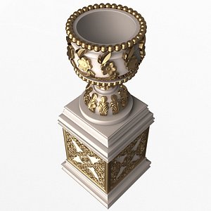 Flower Pot 015 White