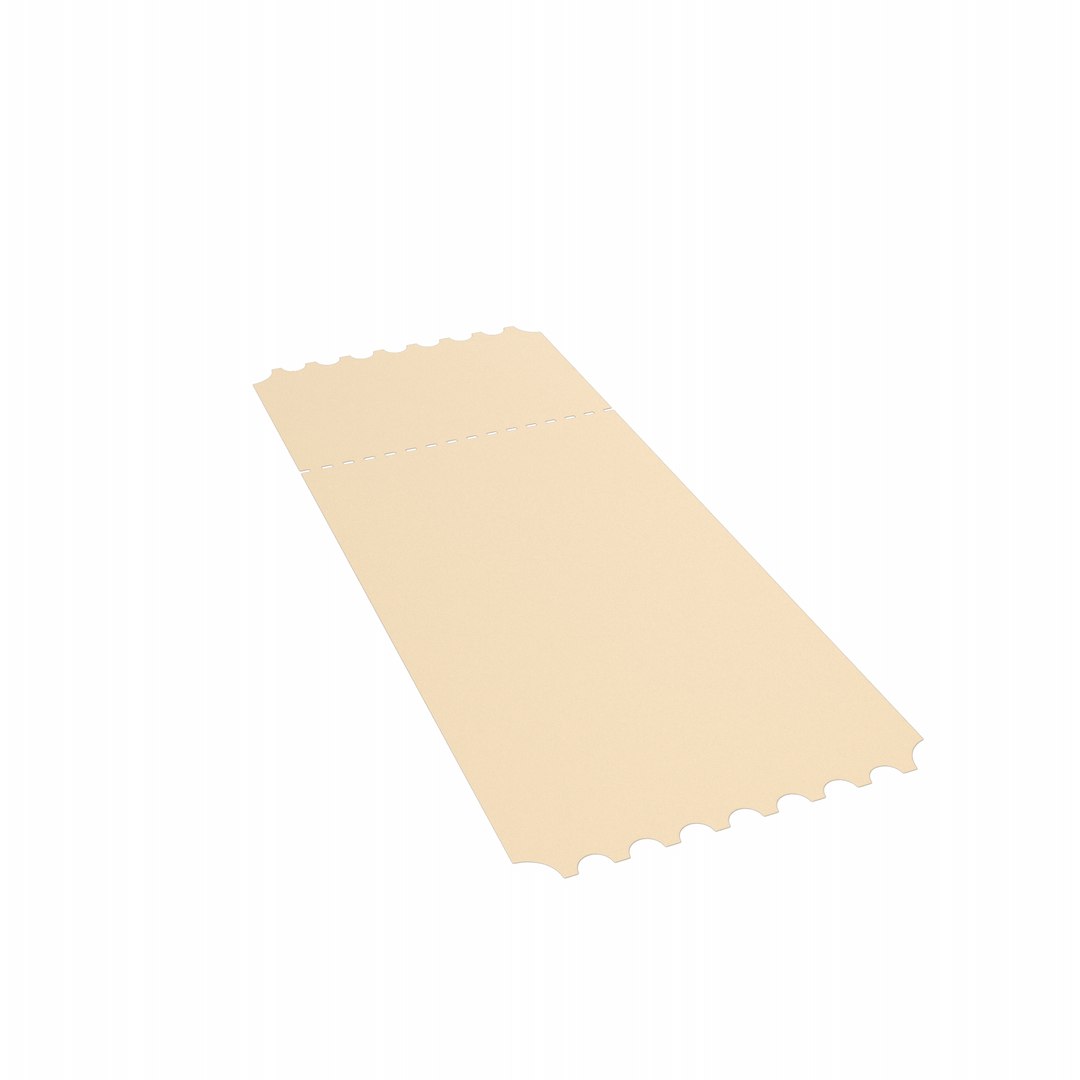 Paper Ticket 3D Model - TurboSquid 2138949