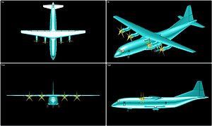 china y-9 transport aircraft 3ds