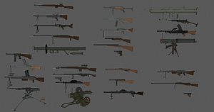 Low Poly World - Weapon pack WW2