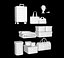 Colección de maletas de viaje y cajas de almacenamiento de tela