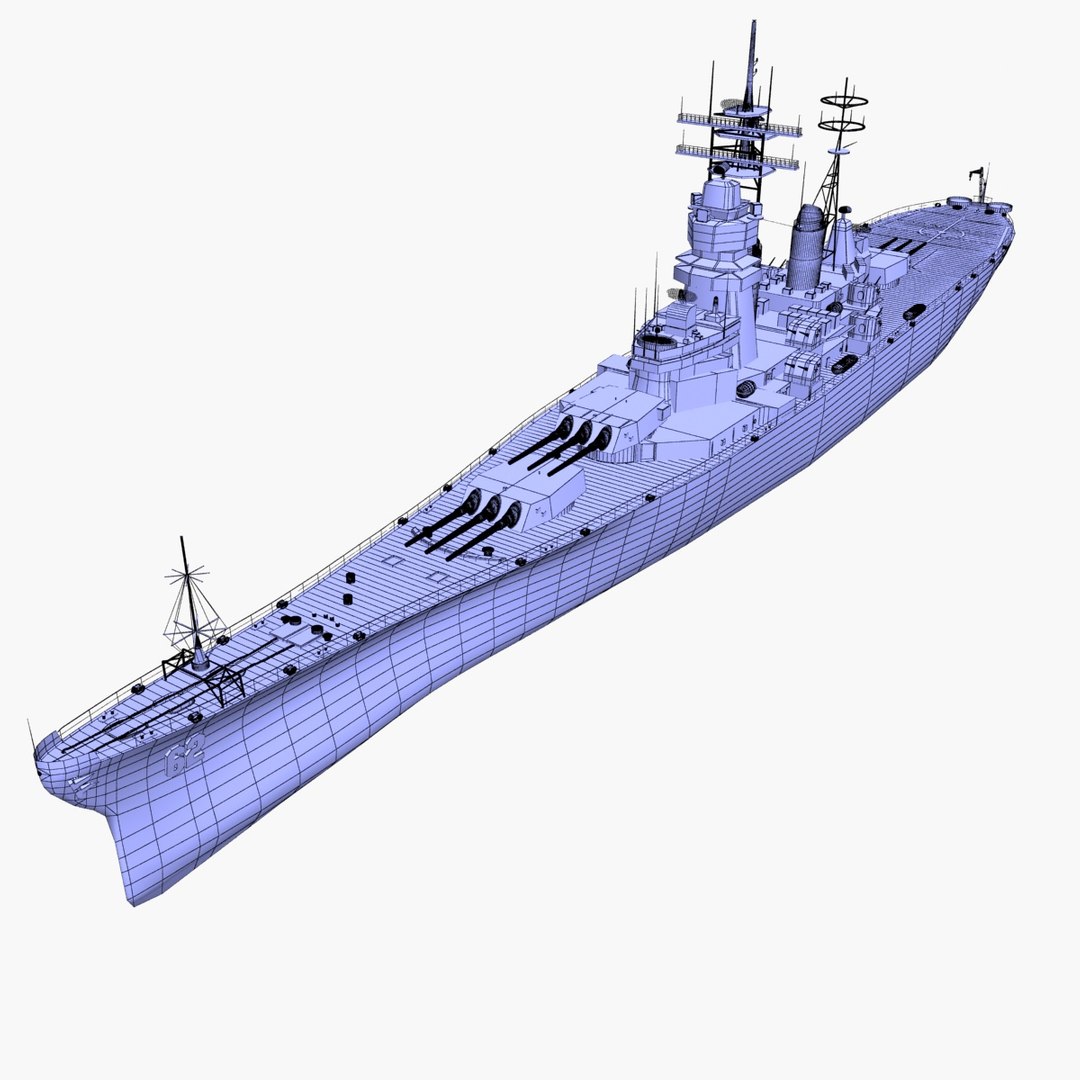 Uss New Jersey Battle 3d Model