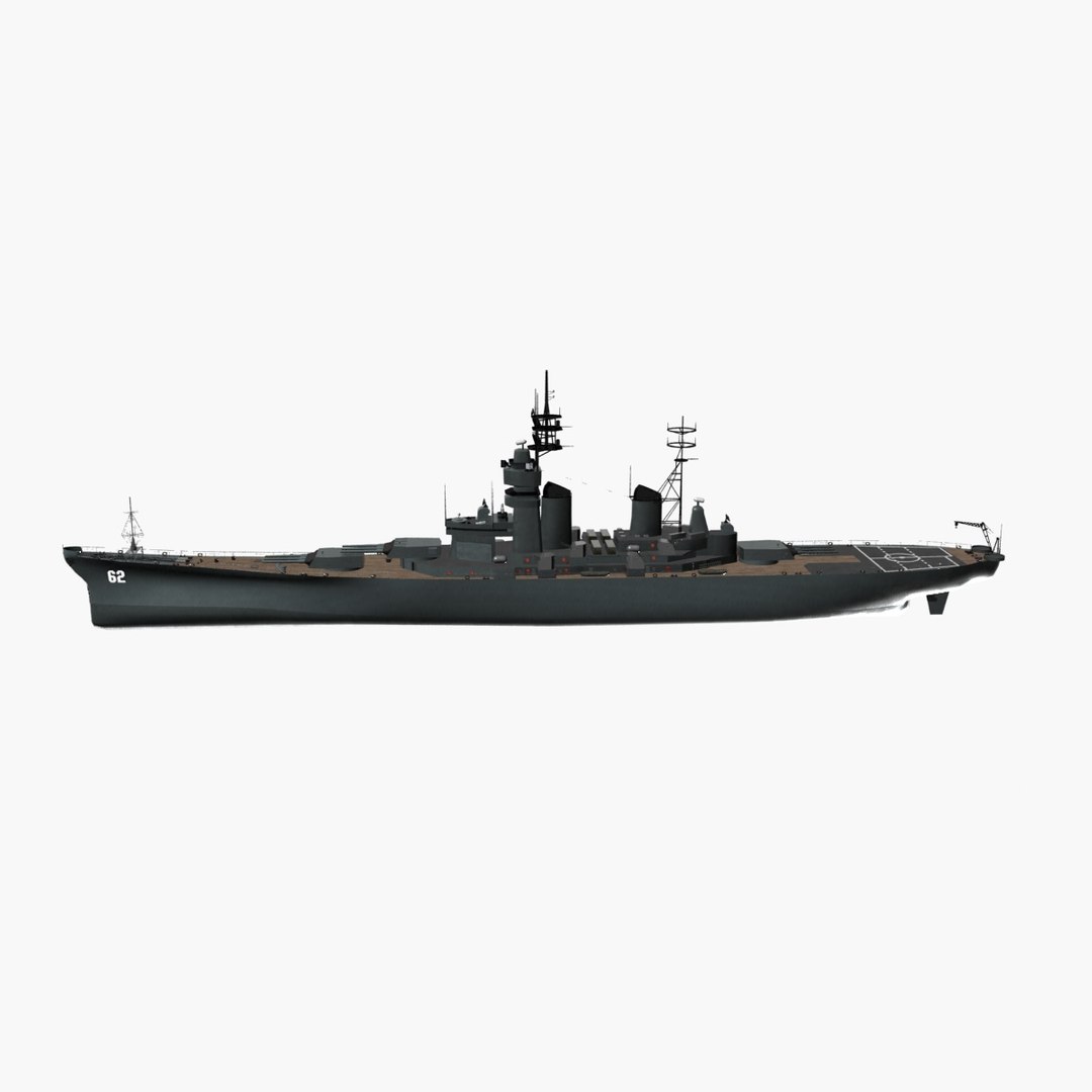 Uss New Jersey Battle 3d Model