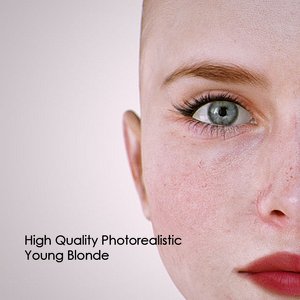 young blonde 3d model