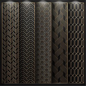 decorative partitions patterns 3D