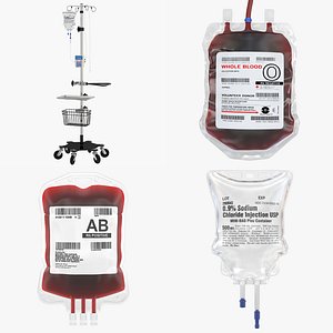 3D blood iv bags