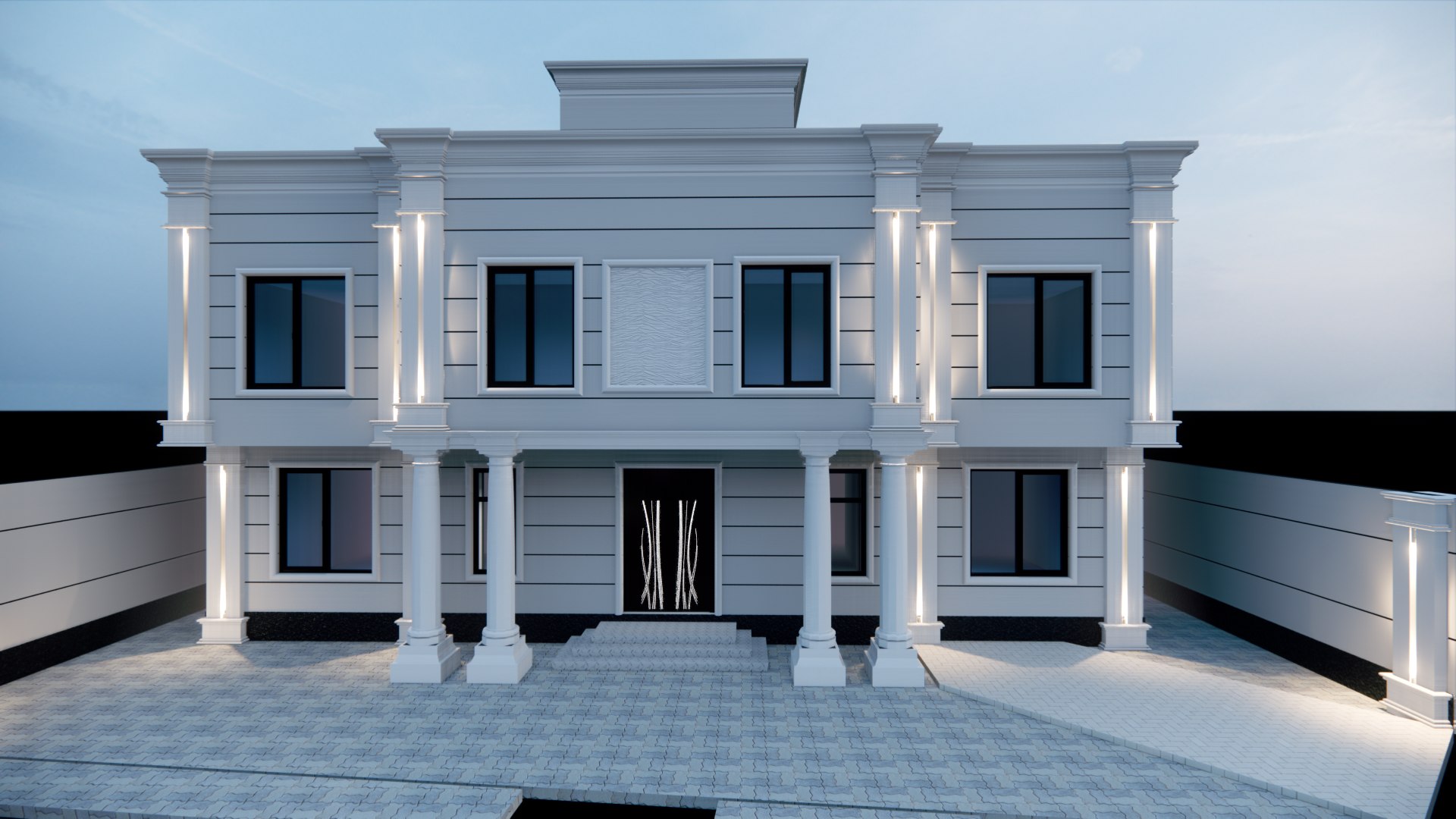 3D Newclassic Residential Building Facade Model - TurboSquid 2048271