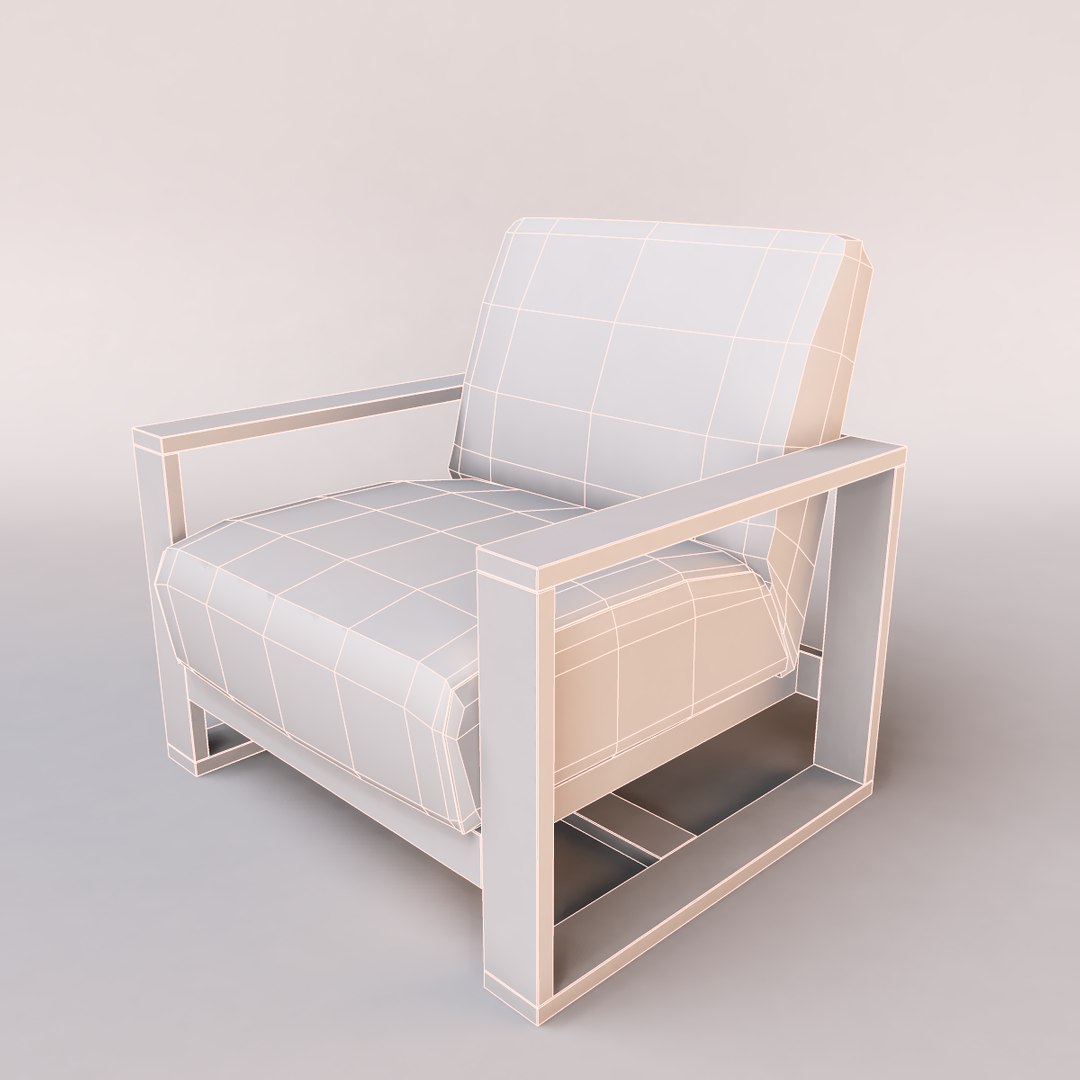 3ds max cube chair design