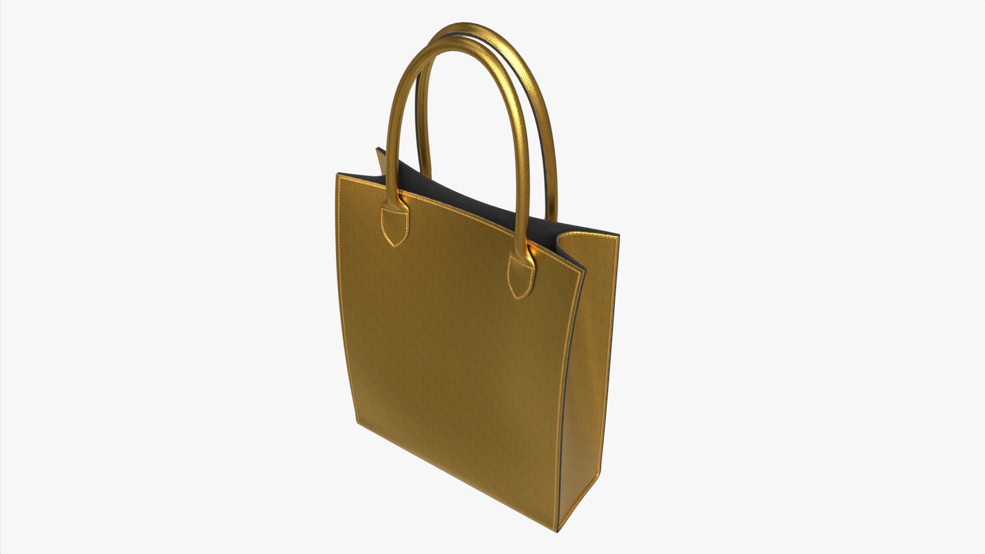 Grand Sac Tote Doré Style Années 70 – Boho Hippie, En PU, Occasion