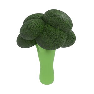 Cartoon Broccoli 3D model