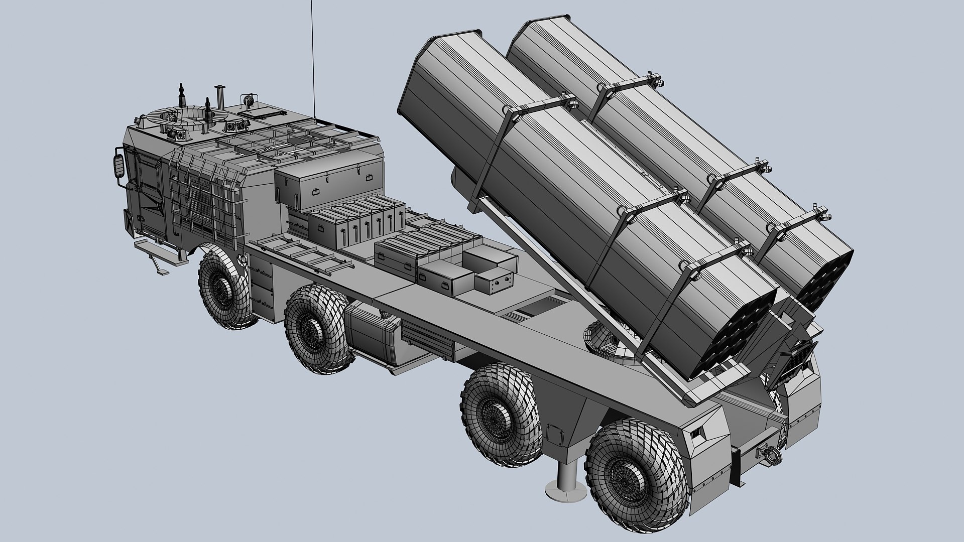 Russian MLRS model https://p.turbosquid.com/ts-thumb/6a/L9wGCS/Lj/uragan220_prev12/jpg/1700981633/1920x1080/fit_q87/dd712260ad429831c2a711cdb0f322d40f9ef323/uragan220_prev12.jpg