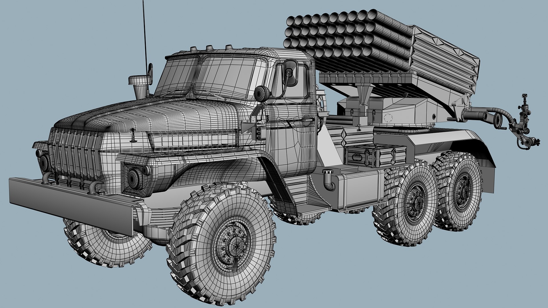Russian MLRS model https://p.turbosquid.com/ts-thumb/6a/L9wGCS/TP/grad_prev12/jpg/1700981479/1920x1080/fit_q87/25ce73f08779e5df98abb77587c1303c315139ce/grad_prev12.jpg