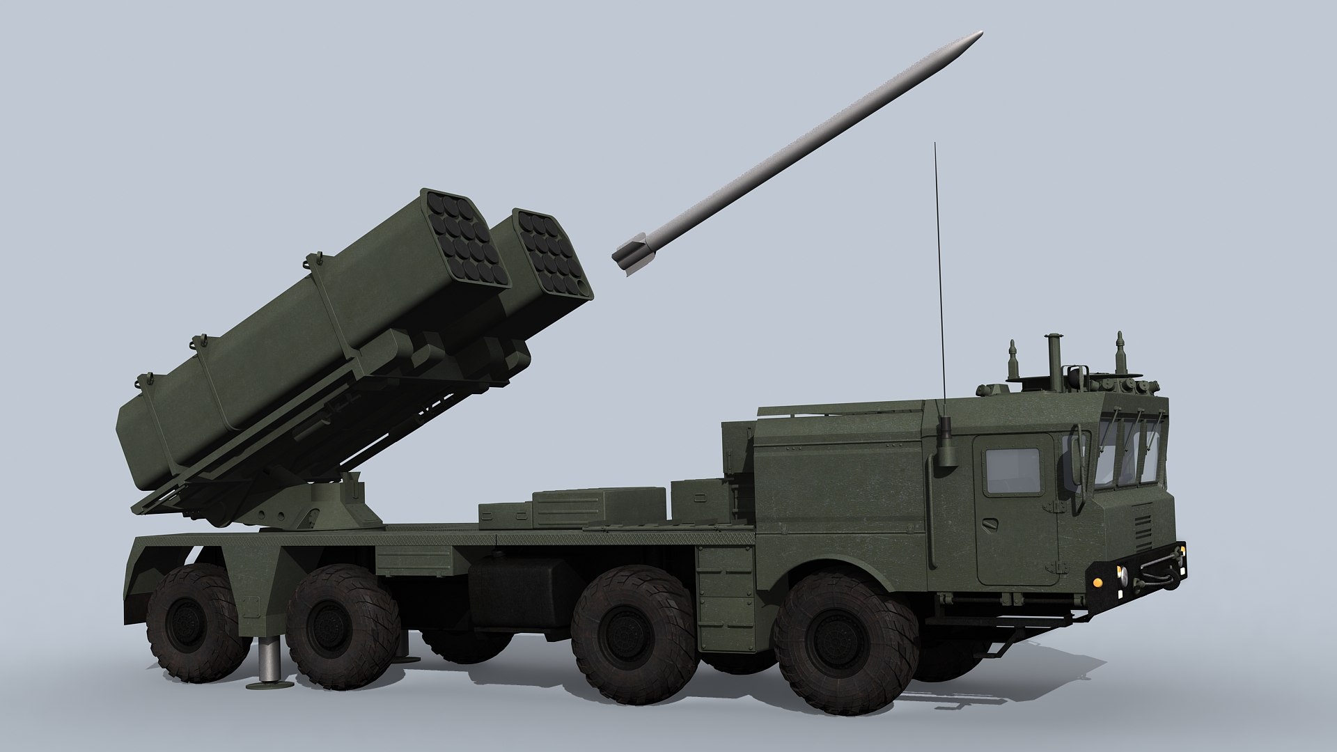 Russian MLRS model https://p.turbosquid.com/ts-thumb/6a/L9wGCS/Zk/uragan220_prev09/jpg/1700981627/1920x1080/fit_q87/2cd1ea9a90787c0dc90cf93cc0a35b8dae98c104/uragan220_prev09.jpg