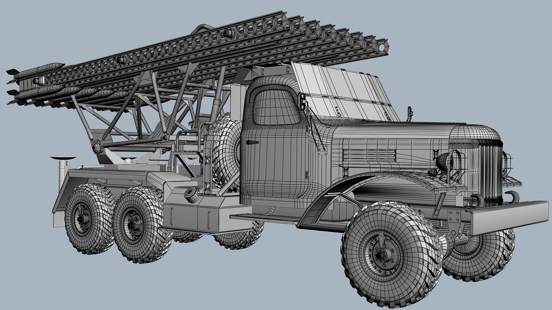 Russian MLRS model https://p.turbosquid.com/ts-thumb/6a/L9wGCS/zA/katyusha_prev11/jpg/1700981520/1920x1080/fit_q87/8c39542af6f3dce8ec9de3494be76574934b5304/katyusha_prev11.jpg
