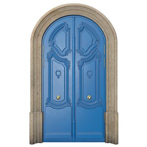 Entrance classic door 128 3D model