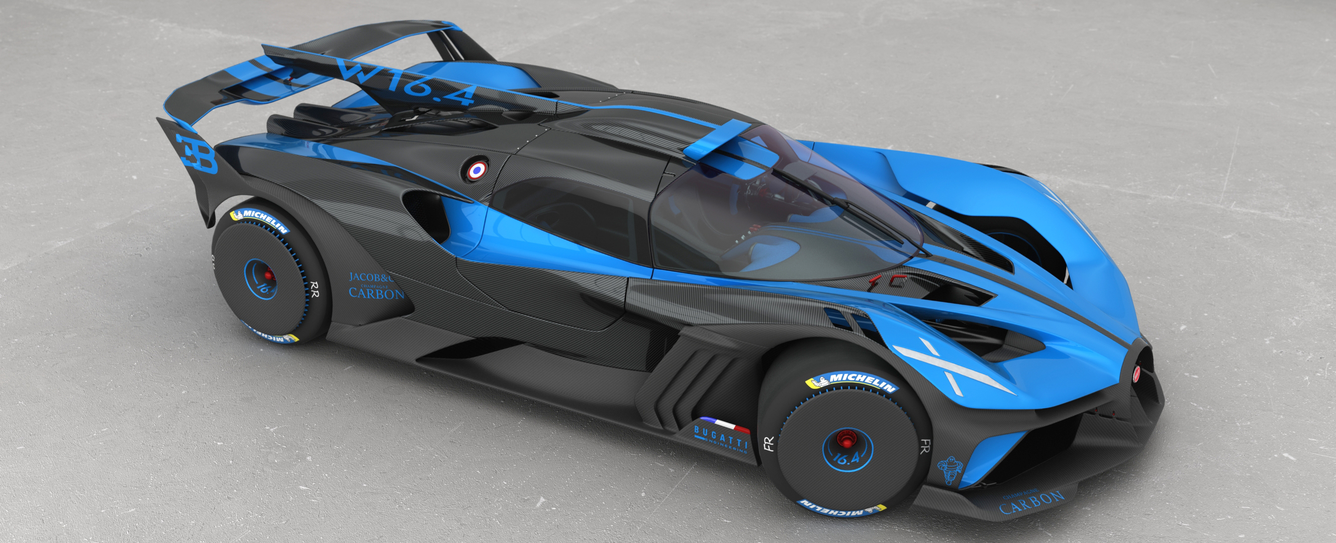 Bugatti Bolide 2021 Opening doors model - TurboSquid 1717842