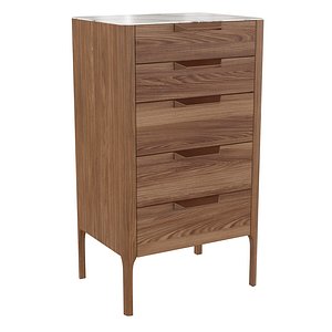 3D Chest of drawers CP1806-A walnut model