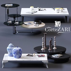3D corte zari coffee tables