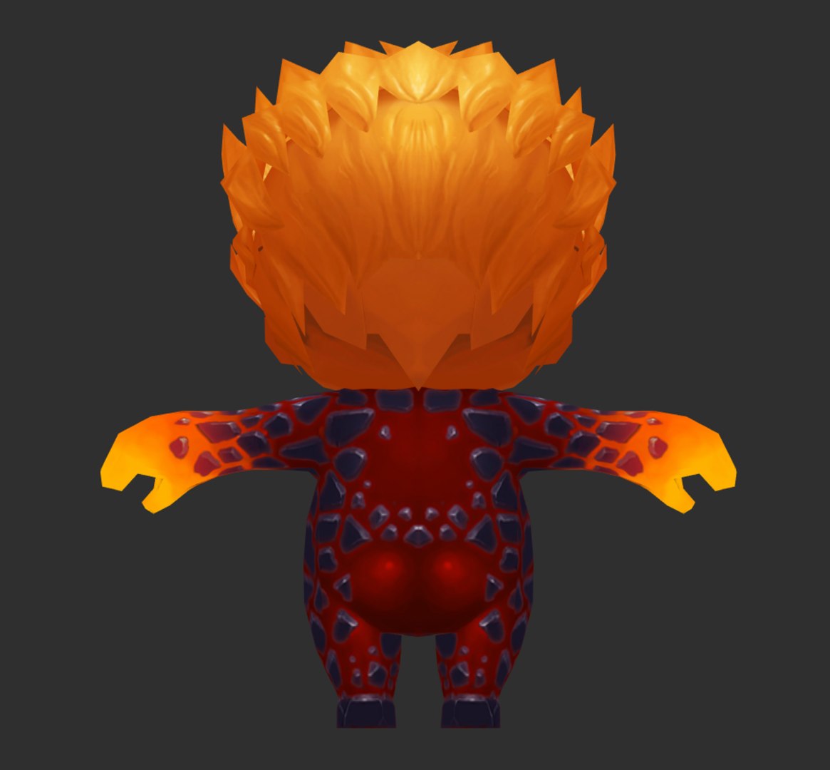 3D Fire Man 3 Hand-Painted Low-Poly 3D Game Assets model - TurboSquid ...