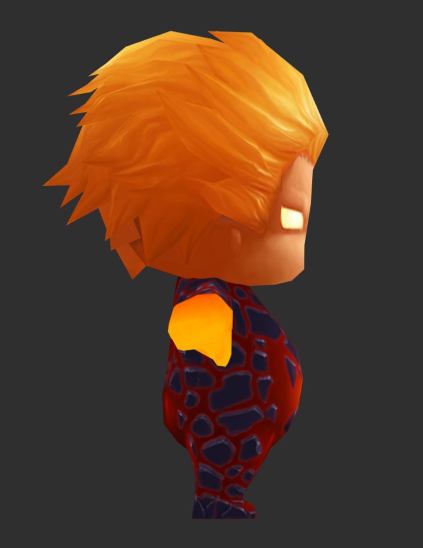 3D Fire Man 3 Hand-Painted Low-Poly 3D Game Assets model - TurboSquid ...