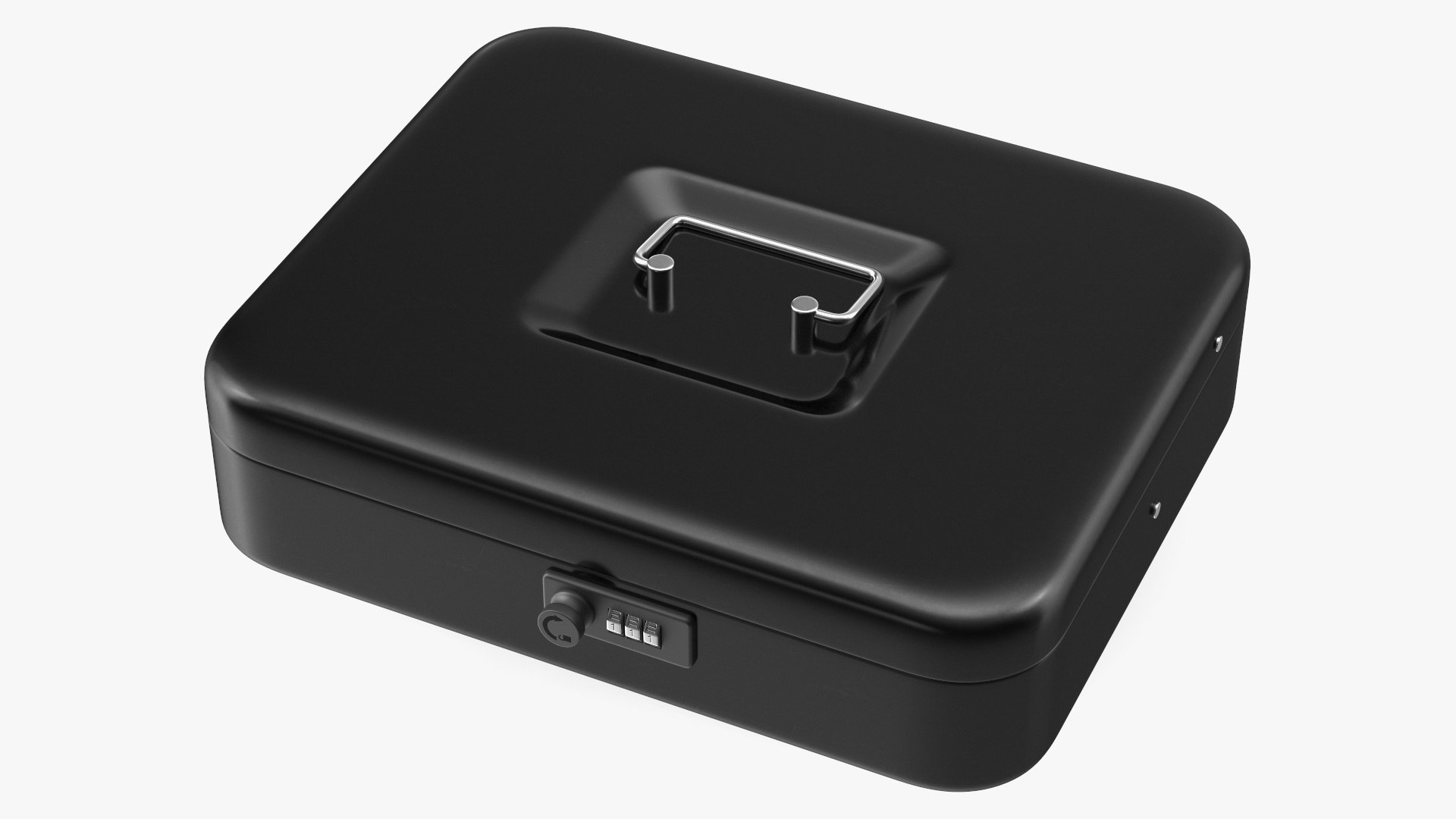 Cash Box Black 3D model preview