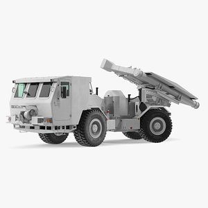 White Mine Clearing Vehicle Hydrema 910 Rigged