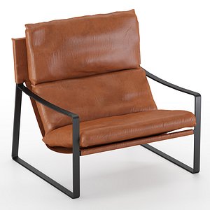 David Modern Leather Armchair 3D