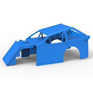 3D Shell of Mod Lite Race car Version 2 Scale 1 to 25