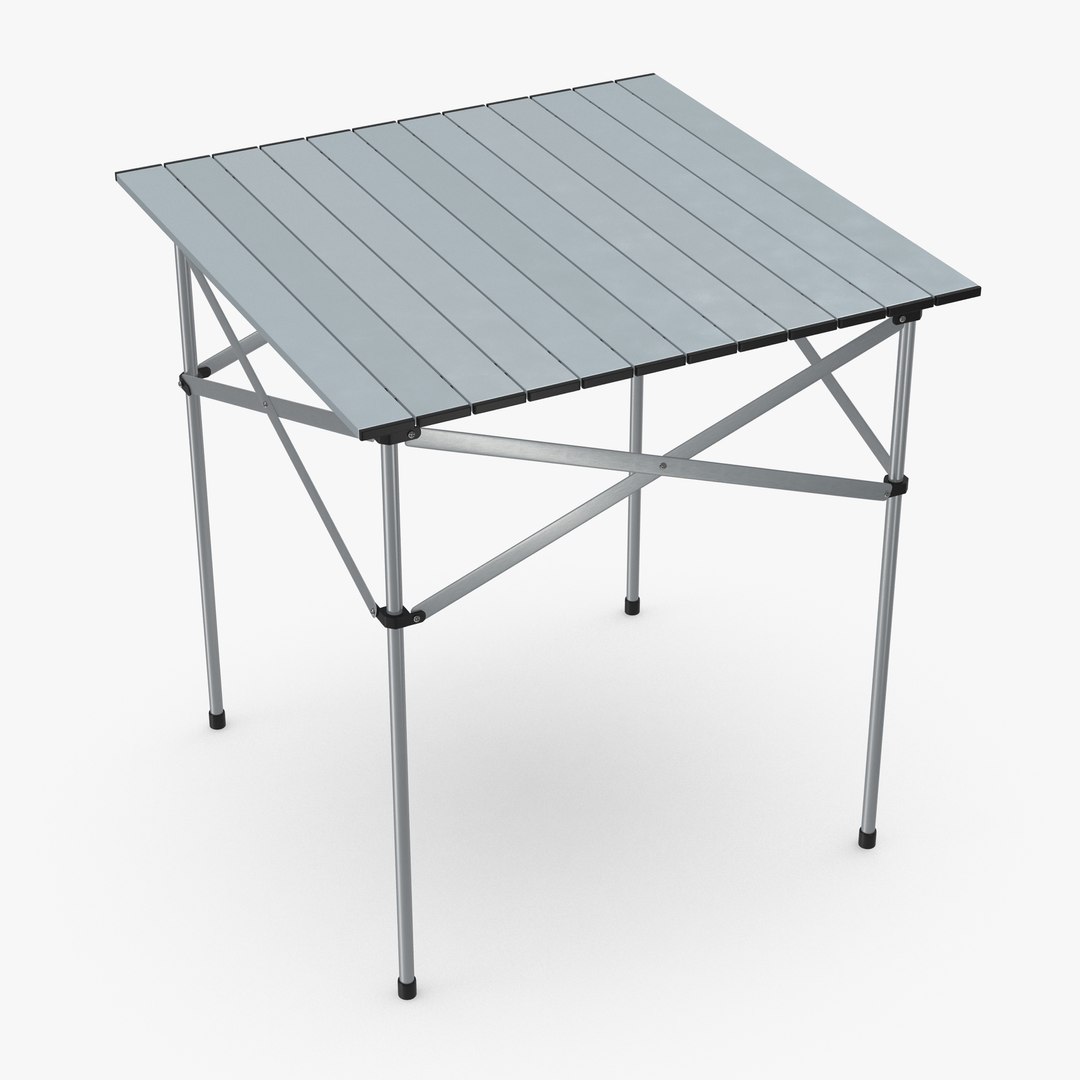Aluminum Picnic Table Folding 3D model preview