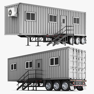 Detailed Portable Building Trailer