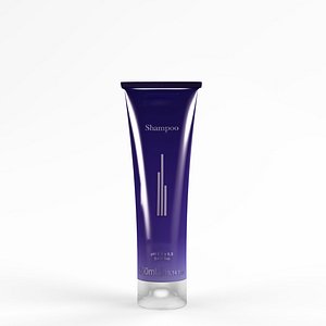 3D Mockup Cosmetic Shampoo Tube - Purple model