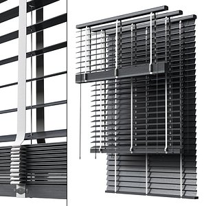 3D Wooden Blinds Set 35 model