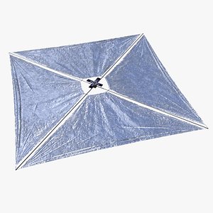 Satellite with Solar Sail 3D model