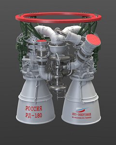 rocket engine rd-180 3D model