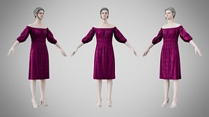 Dress 16 Plum Velvet With Design model