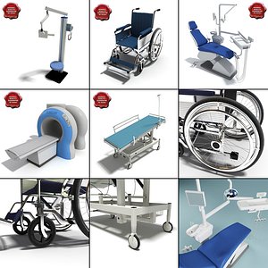 3d model hospital medical wheelchair