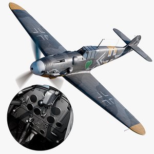 BF-109 Fighter with Detailed Cockpit