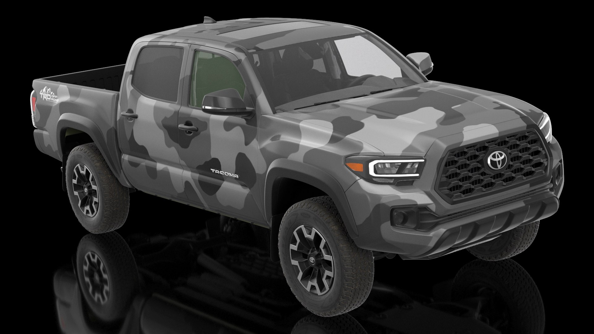 3D Toyota Tacoma TRD Off Road Gray Camouflage 2021 - TurboSquid 1744174