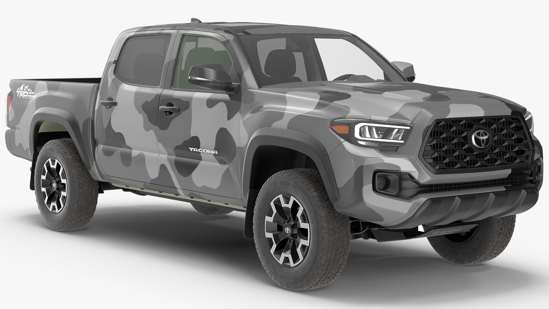 3D Toyota Tacoma TRD Off Road Gray Camouflage 2021 - TurboSquid 1744174