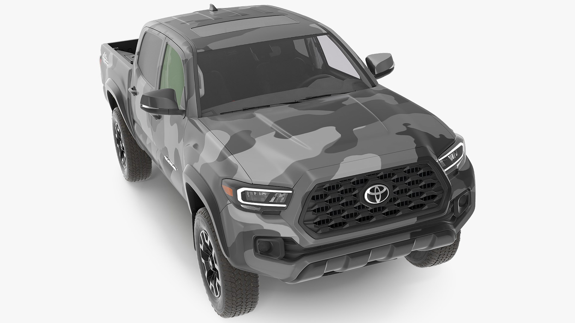 Toyota Tacoma TRD Off Road Gray Camouflage 2021 3D model preview