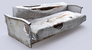 3D old sofa model