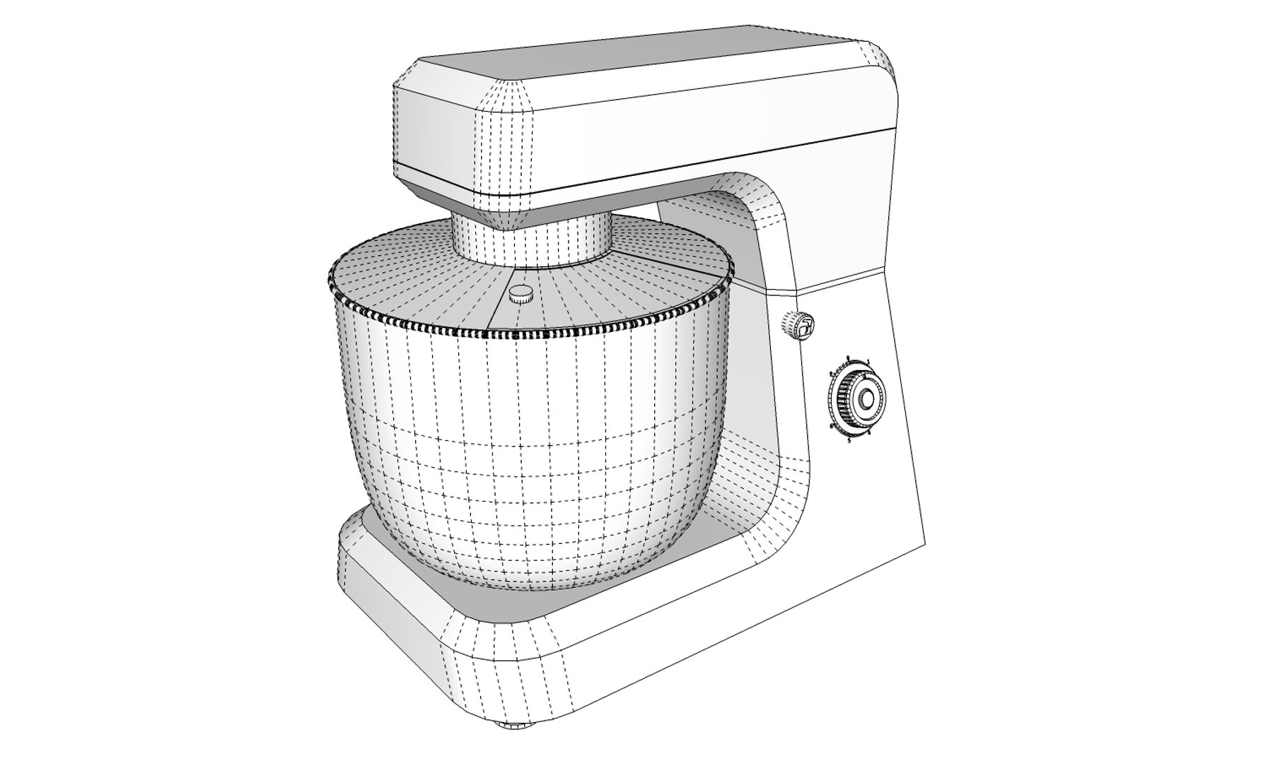 3D Mixer Dough Model - TurboSquid 1599430