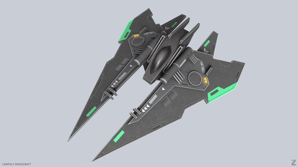 modelo 3d Nave espacial de baja poli - TurboSquid 2239569