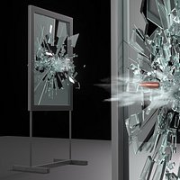 Glass Breakage with Projectile VDB Animated For Blender