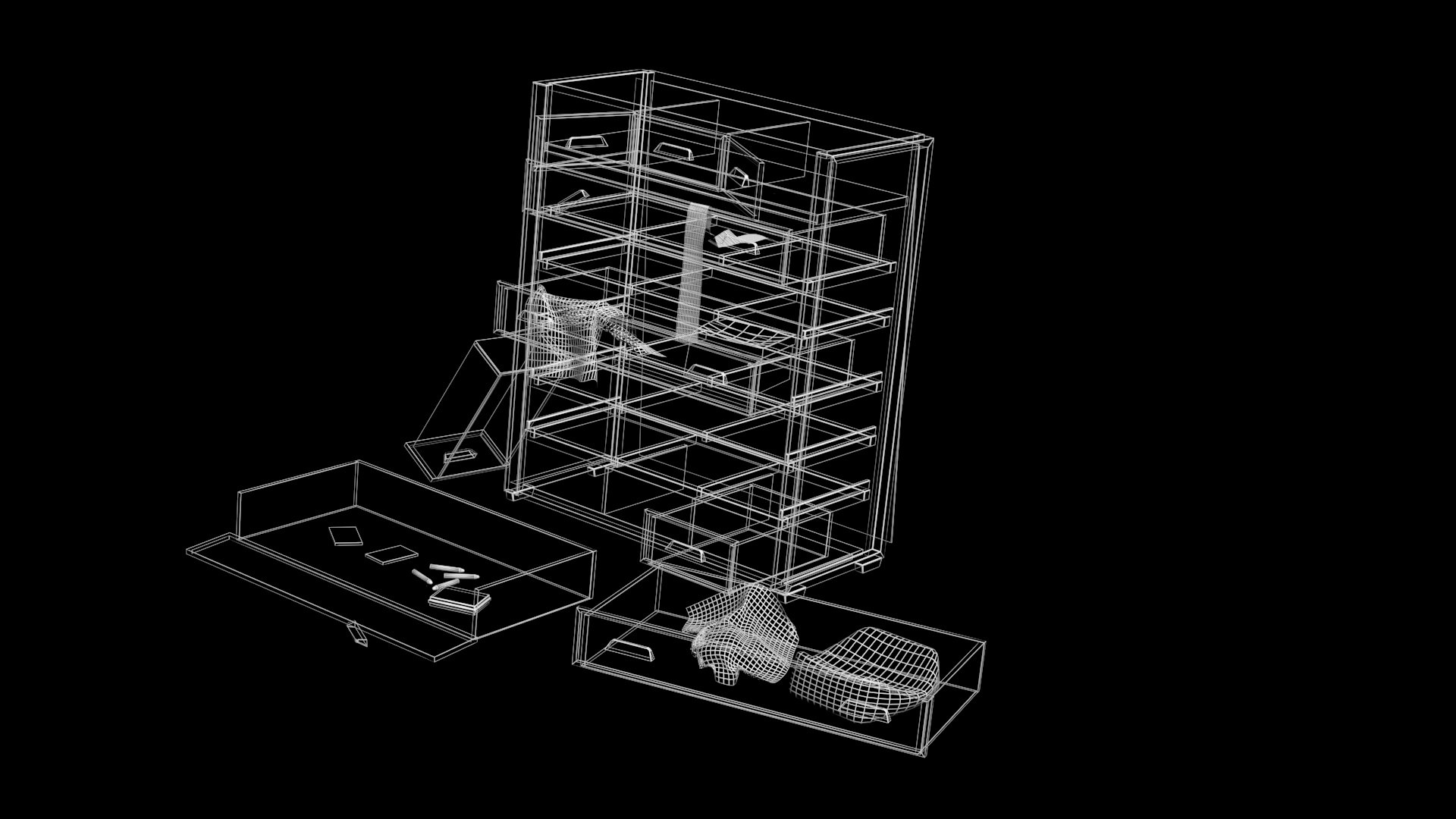 Abandoned cabinet drawers 3D model - TurboSquid 1645788